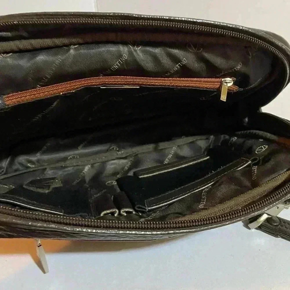 Glovanni Valentino unisex vintage brown leather wristlet clutch bag - Picture 7 of 14